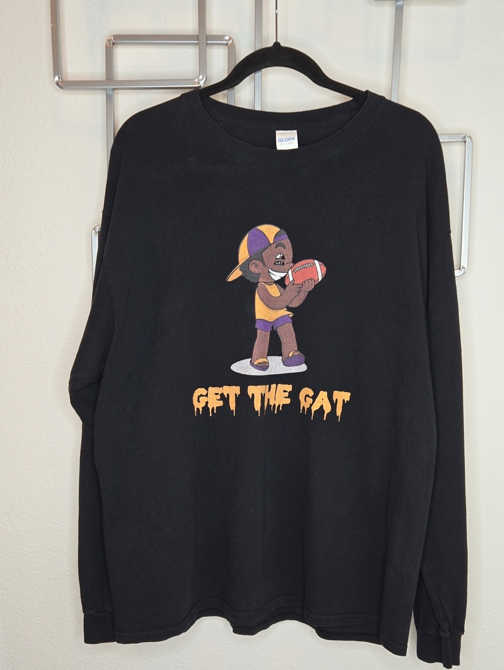 LSU Tigers Football Graphic Long Sleeve T-shirt Men's XL